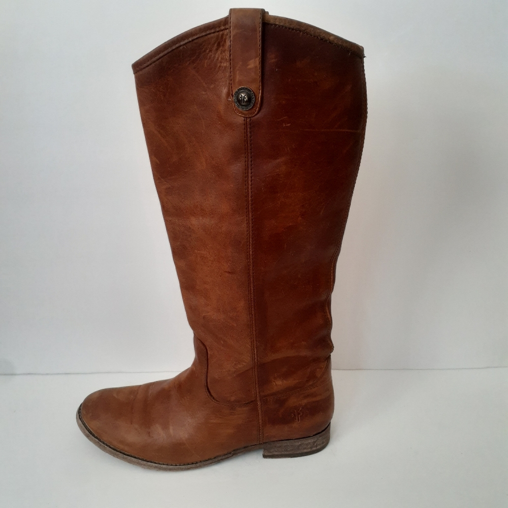 Frye Melissa Button Wide Calf Leather Boots